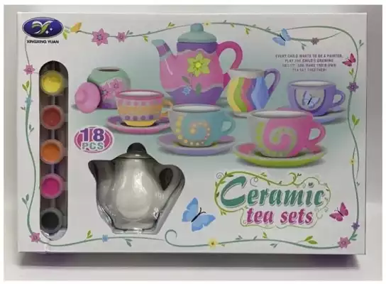 Наборы игрушек Творческий набор посуды с красками 868-E36, мультиколор